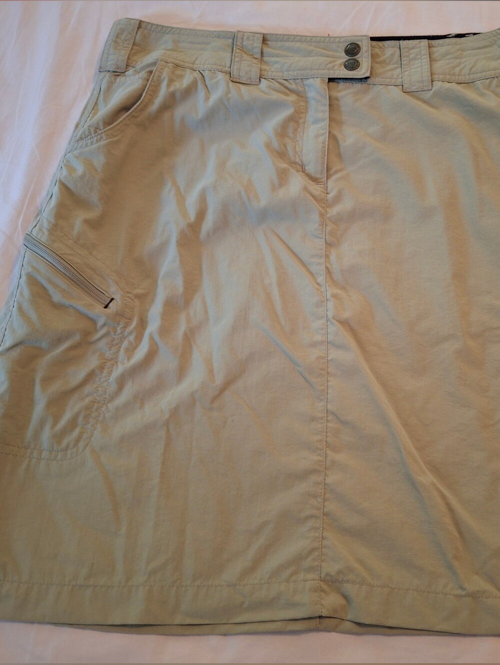 Ex Officio Women's Casual Cargo Skirt In Khaki- Size 10